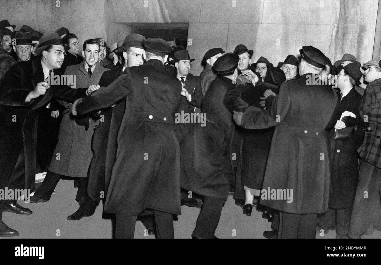 There’s plenty of pushing and shoving as police try to keep streets ...