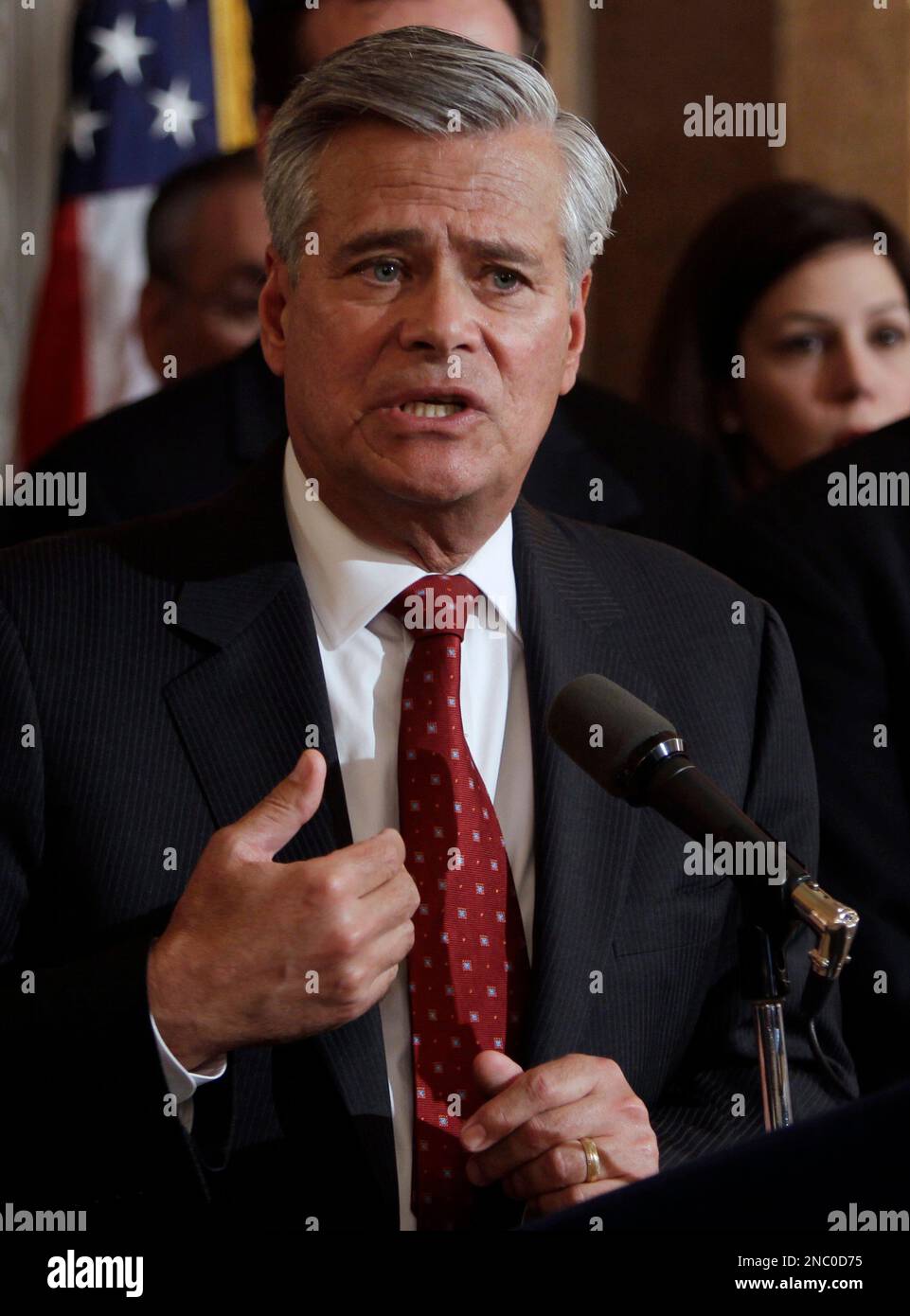 Senate Majority Leader Dean Skelos, RRockville Centre, talks about a