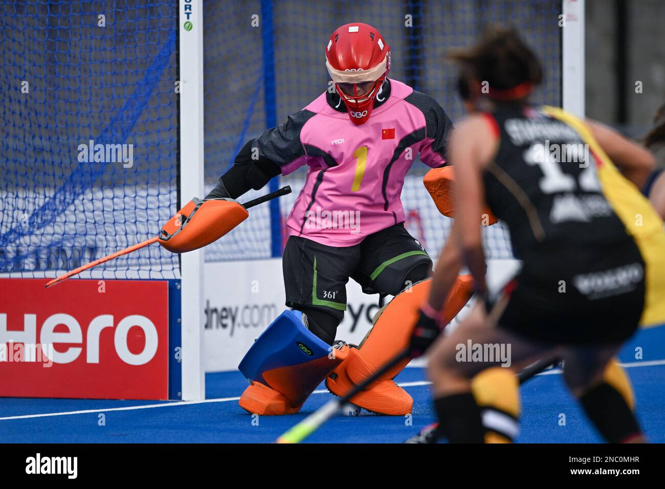 Sydney, Australia. 14th Feb, 2023. Ye Jiao of China Women's National Field Hockey Team in action during the International Hockey Federation Pro League Australia Vs China game held at the Sydney Olympic Park Hockey Centre. Final Score Germany 3:0 China. Credit: SOPA Images Limited/Alamy Live News Stock Photo