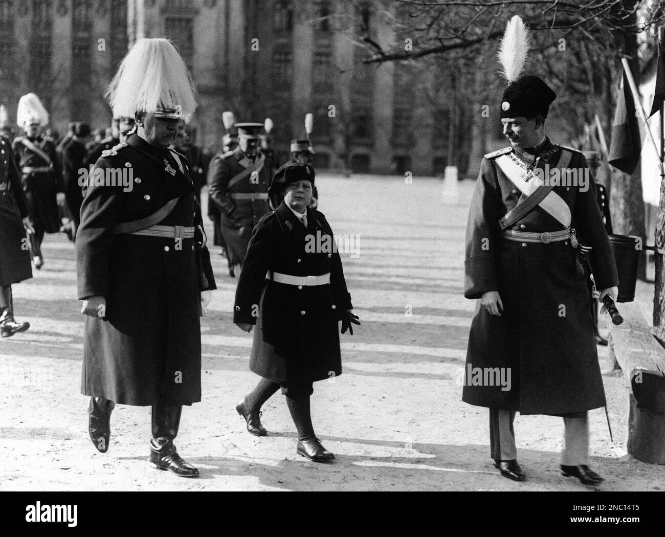 King Carol II of Romania, right with his son Prince Michael as they ...