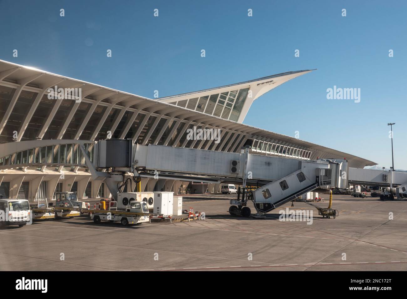 Image of the Loiu airport in Bilbao. Stock Photo
