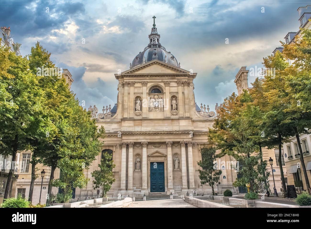 Paris, the Sorbonne university in the Quartier latin, beautiful