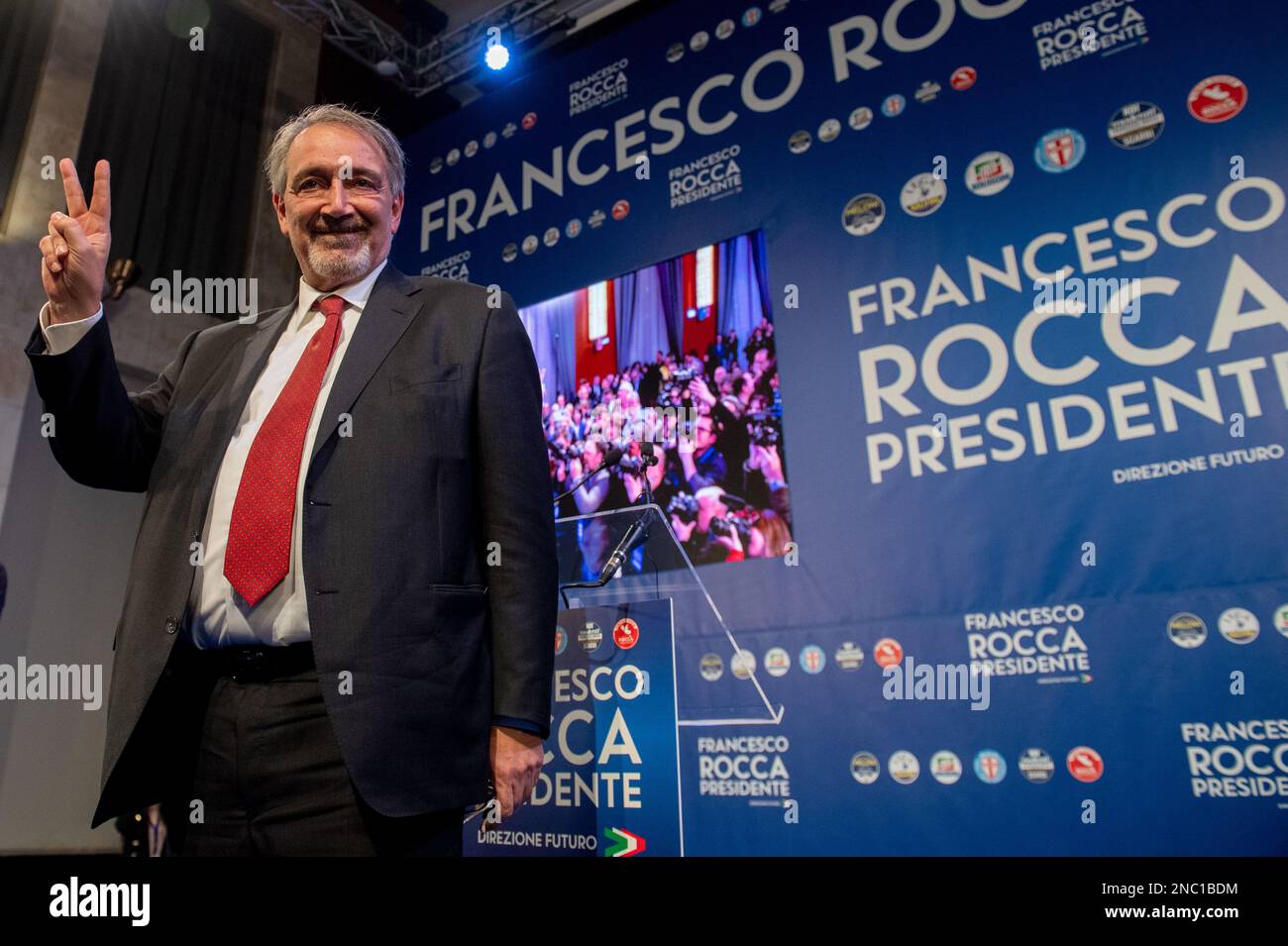 Rome, Rome, Italy. 13th Feb, 2023. Francesco Rocca of the centre-right ...