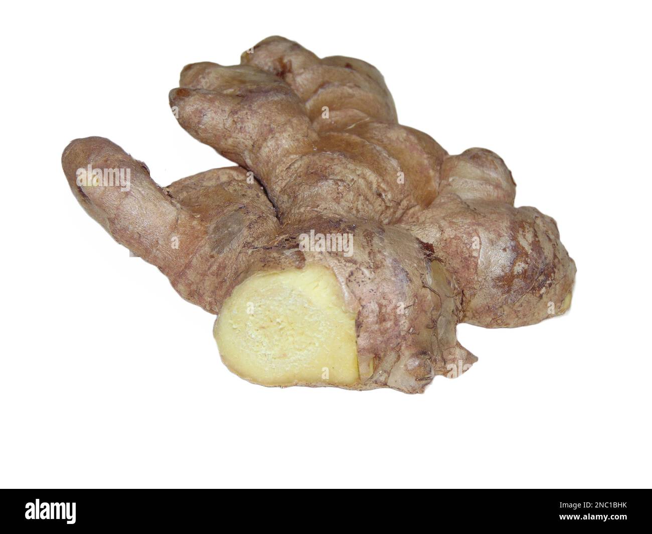 Ginger rhizome isolated on white background Stock Photo
