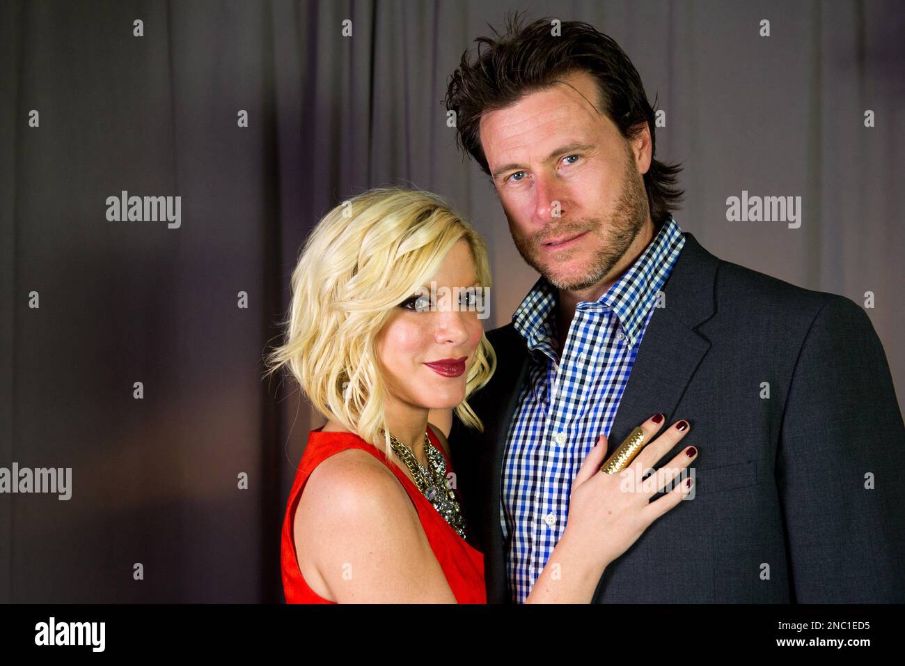 Tori Spelling and Dean McDermott pose for a portrait in New York ...