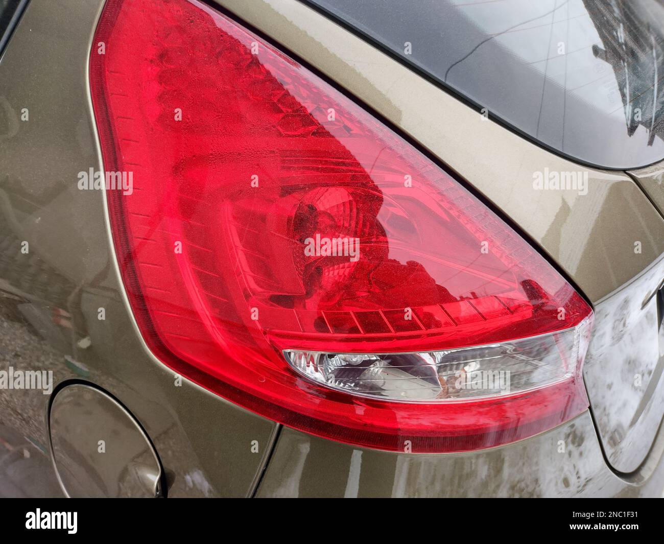 the back lights of a car Stock Photo Alamy