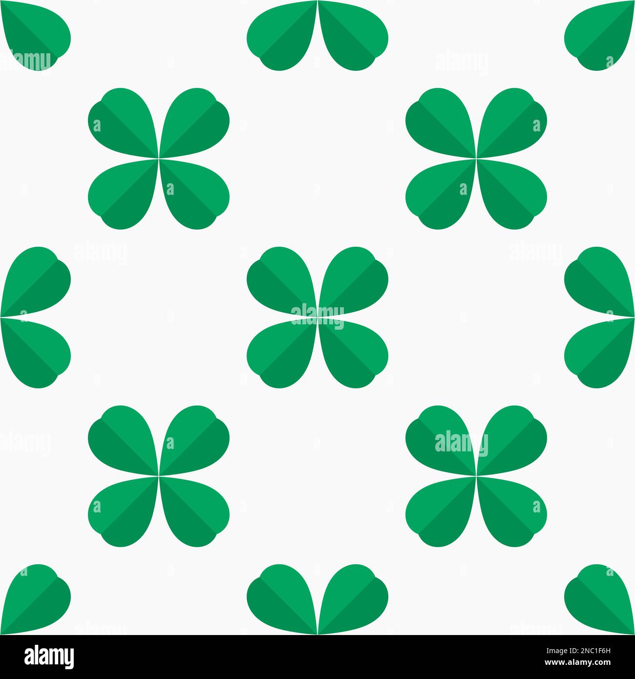 Shamrock clover leaves seamless pattern. Saint Patrick Day vector ...