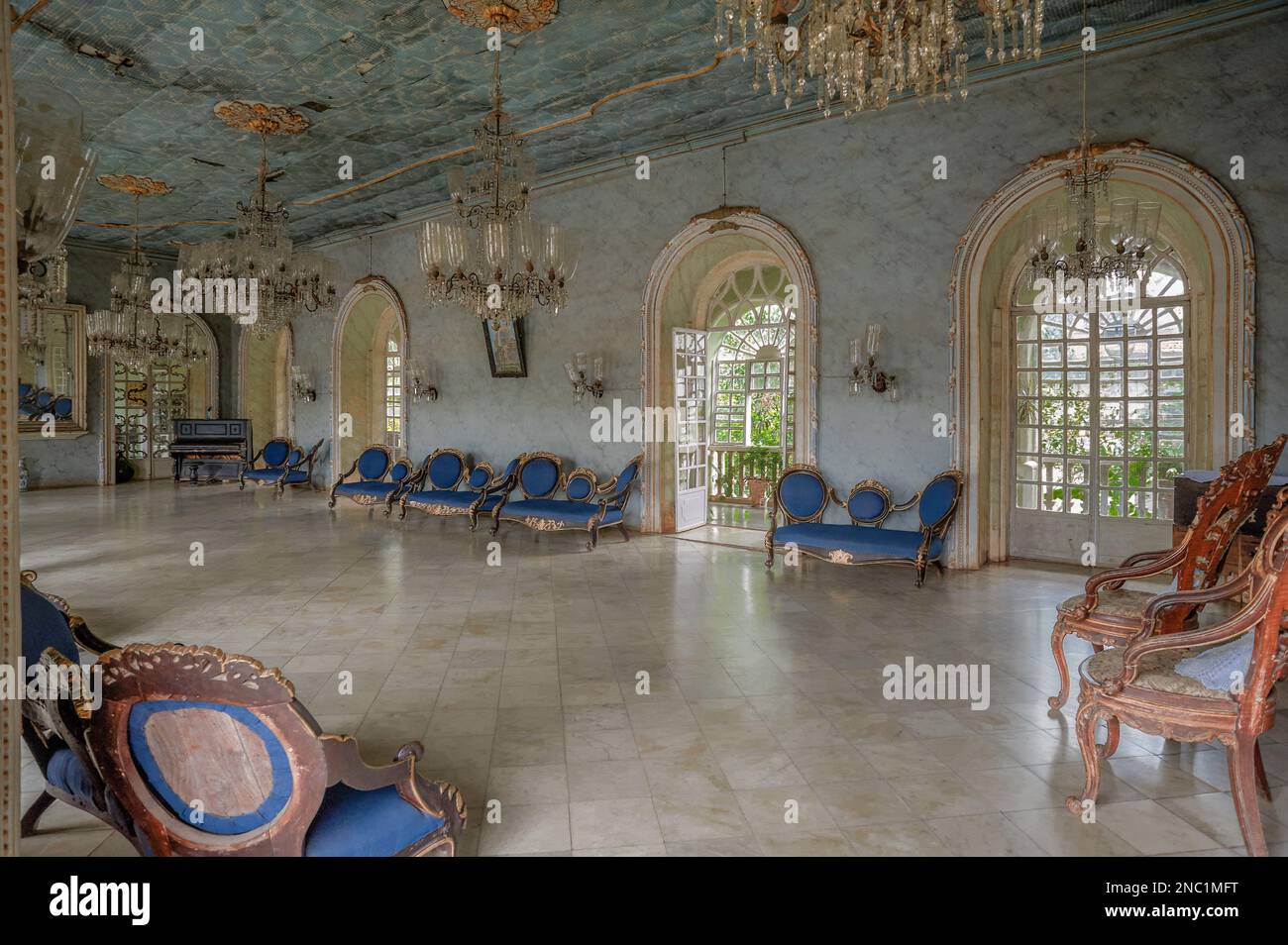 06 10 2009 Vintage Menezes Braganza Pereira Old House colonial Villa Museum of Portuguese era with decoration  Chandor South Goa India Stock Photo