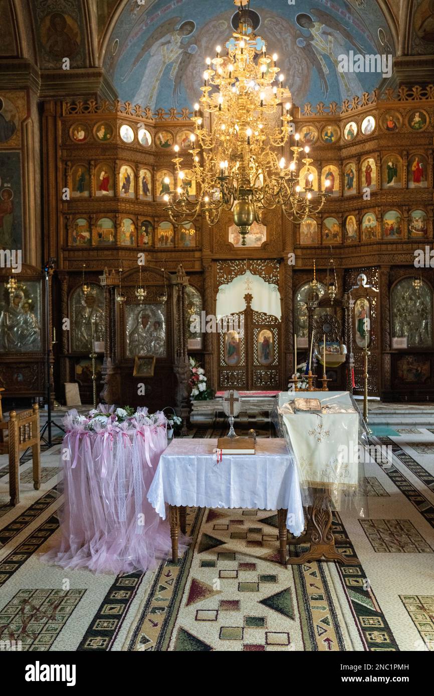 An interior of an old church Stock Photo - Alamy