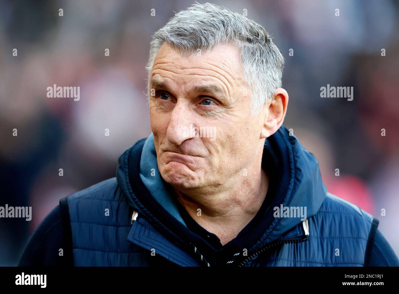 Sunderland manager Tony Mowbray ahead of the Sky Bet Championship match at the Stadium of Light, Sunderland. Picture date: Saturday February 11, 2023. Stock Photo