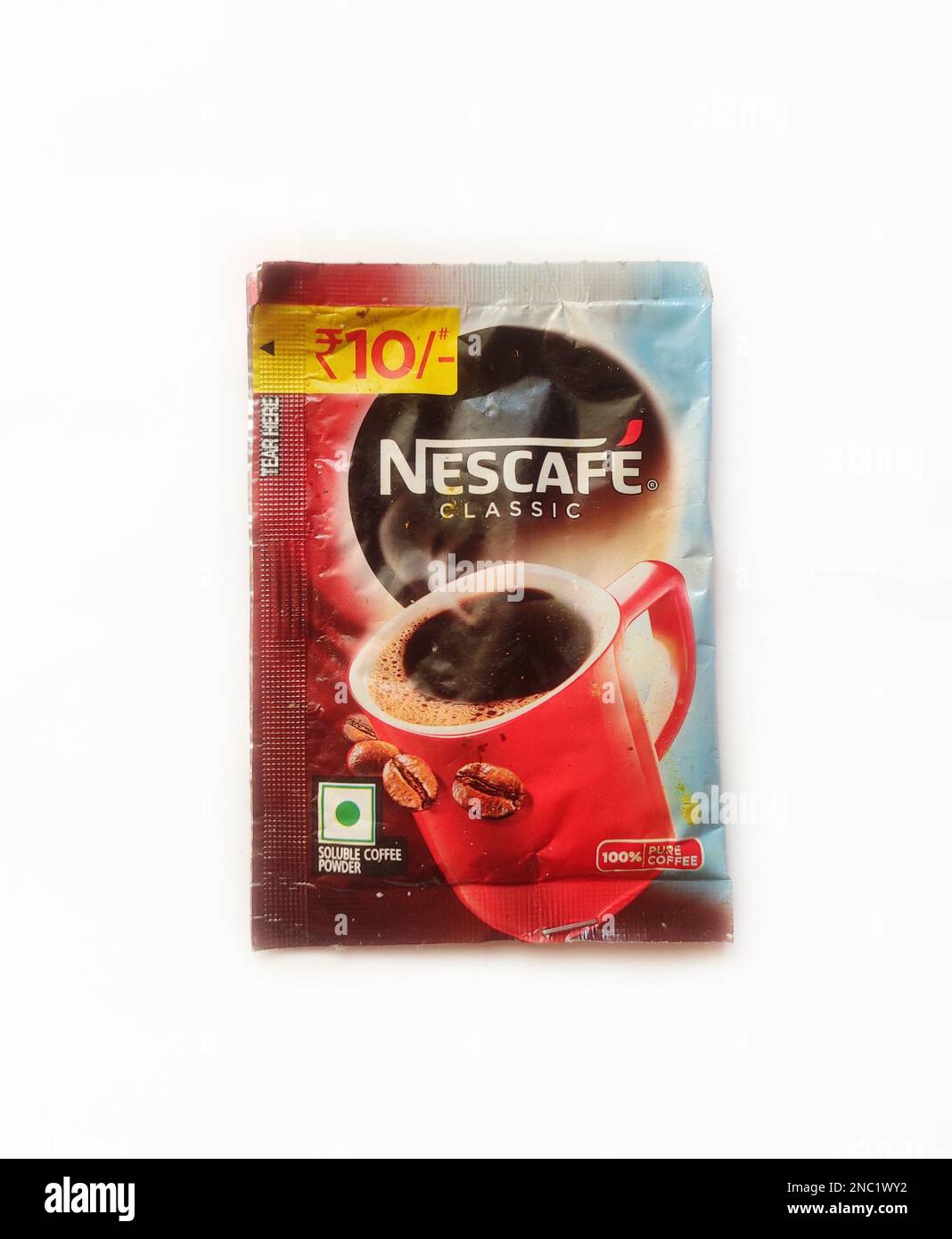 Bern, Switzerland May 10, 2022 sticks of Nescafe 3 in 1 Original, Instant Coffee with cream