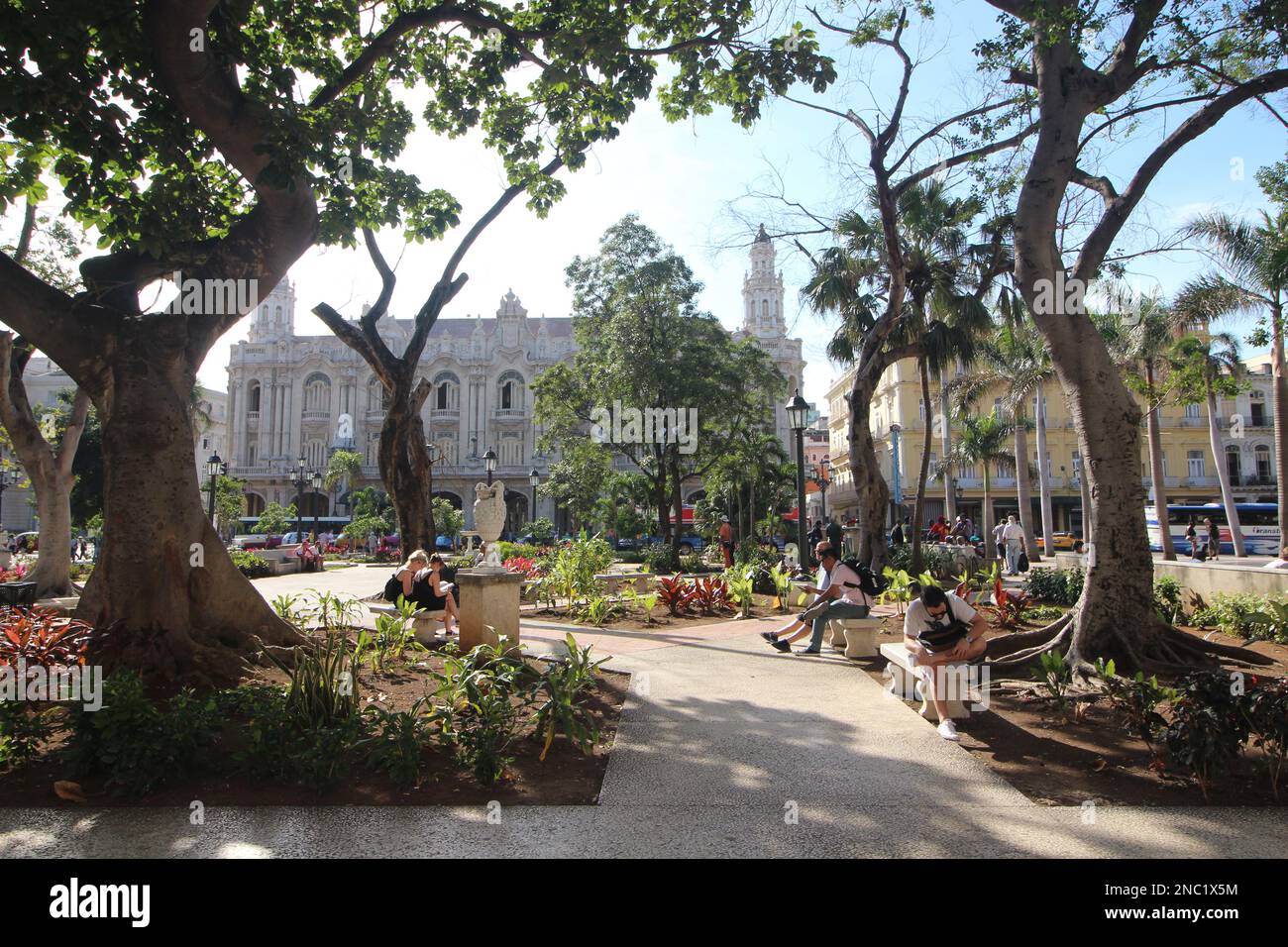 Parque Central, Havana Cuba Stock Photo