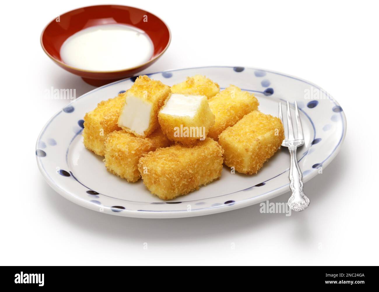 crispy fried milk with condensed milk, Chinese dessert Stock Photo Alamy