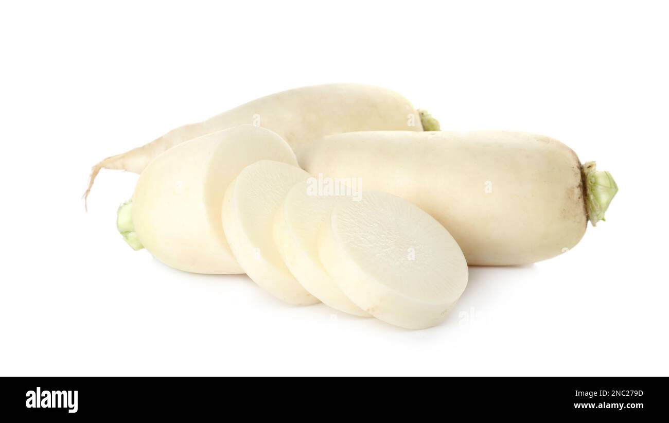 Whole and cut fresh ripe turnips on white background Stock Photo Alamy