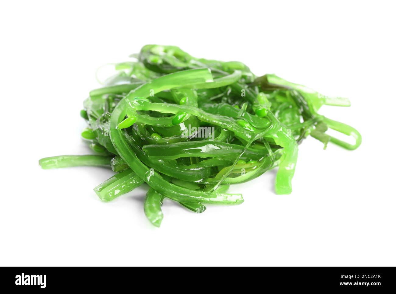 Delicious fresh seaweed salad on white background Stock Photo Alamy