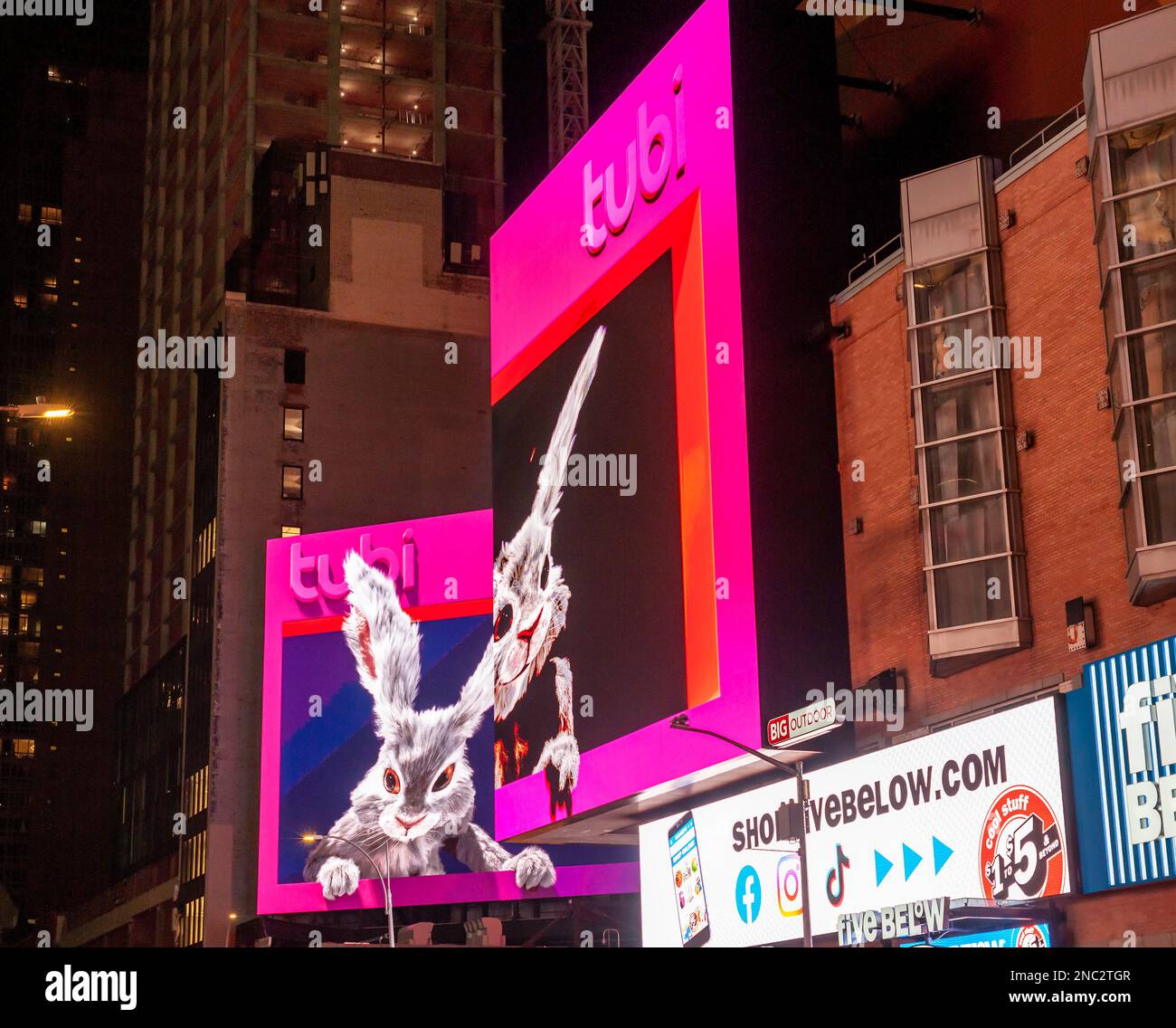 Advertising for the Fox owned Tubi streaming service in Times Square in ...