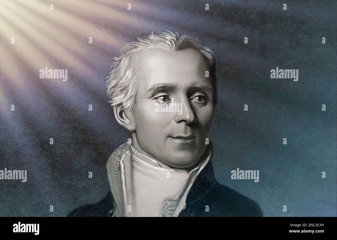 Pierre-Simon Marquis de Laplace, 1749-1827, French physicist, astronomer and mathematician, digitally altered Stock Photo