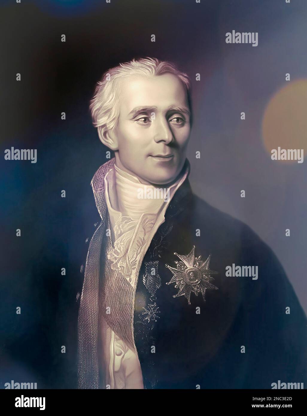 Pierre-Simon Marquis de Laplace, 1749-1827, French physicist, astronomer and mathematician, digitally altered Stock Photo