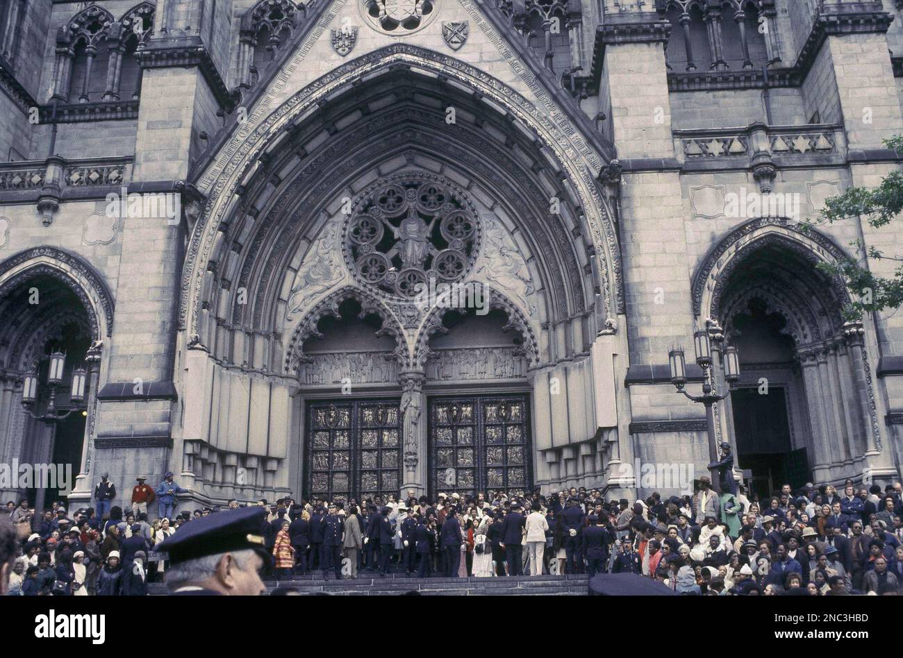 This is a general view outside the Cathedral of St. John the Divine in