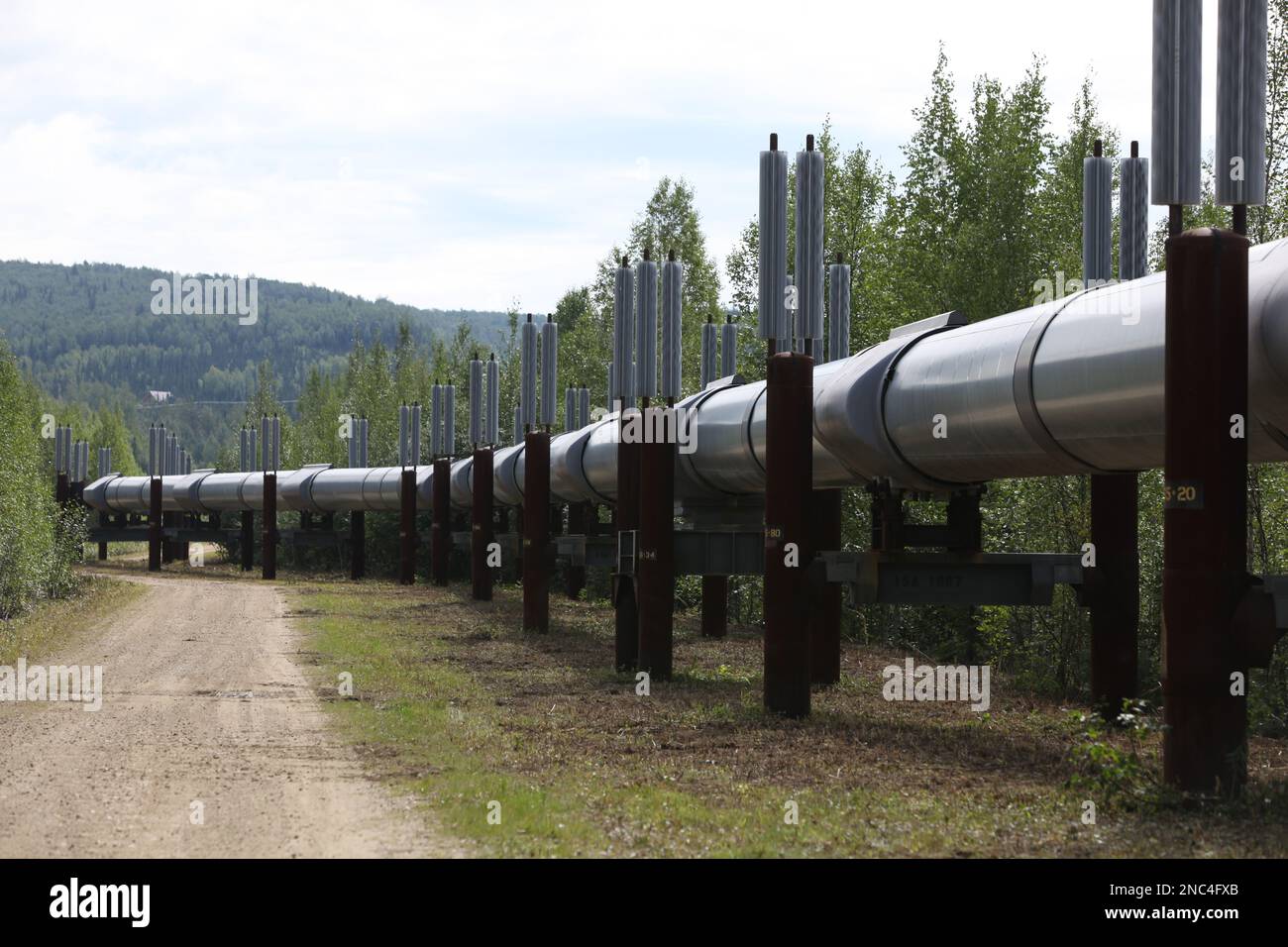 Alyeska Pipeline information centre at Steese Highway in Fairbanks, Alaska Stock Photo