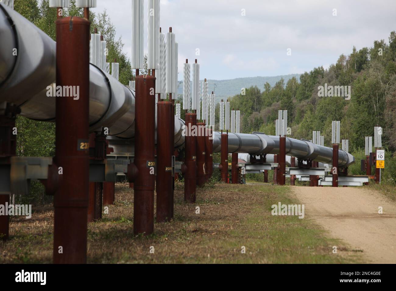 Alyeska Pipeline information centre at Steese Highway in Fairbanks, Alaska Stock Photo