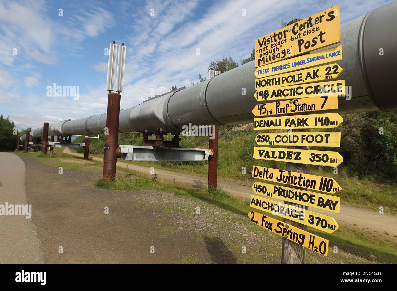 Alyeska Pipeline information centre at Steese Highway in Fairbanks, Alaska Stock Photo