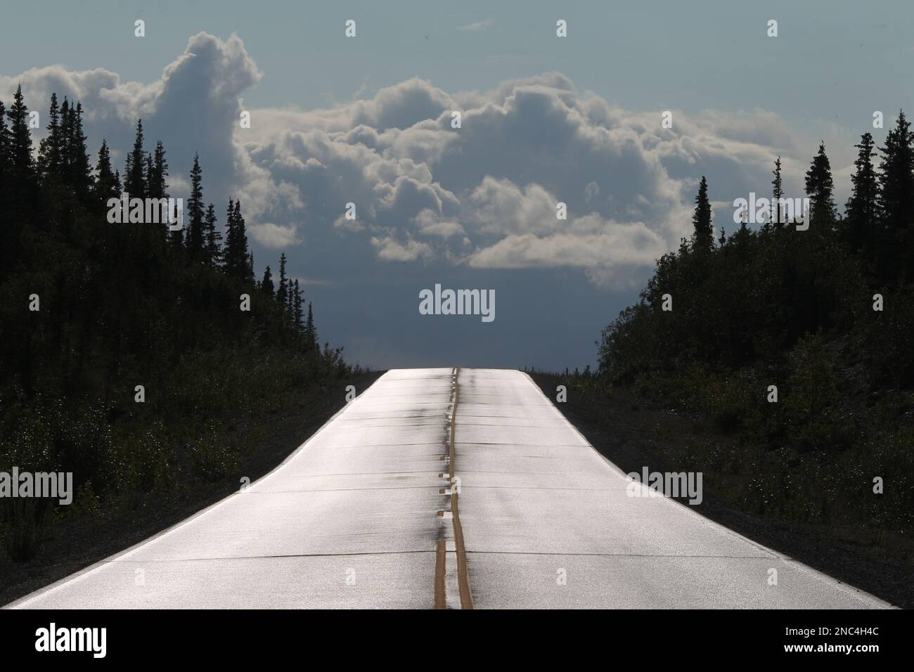 Road at the Glenn Highway in Chickaloon, Alaska Stock Photo Alamy