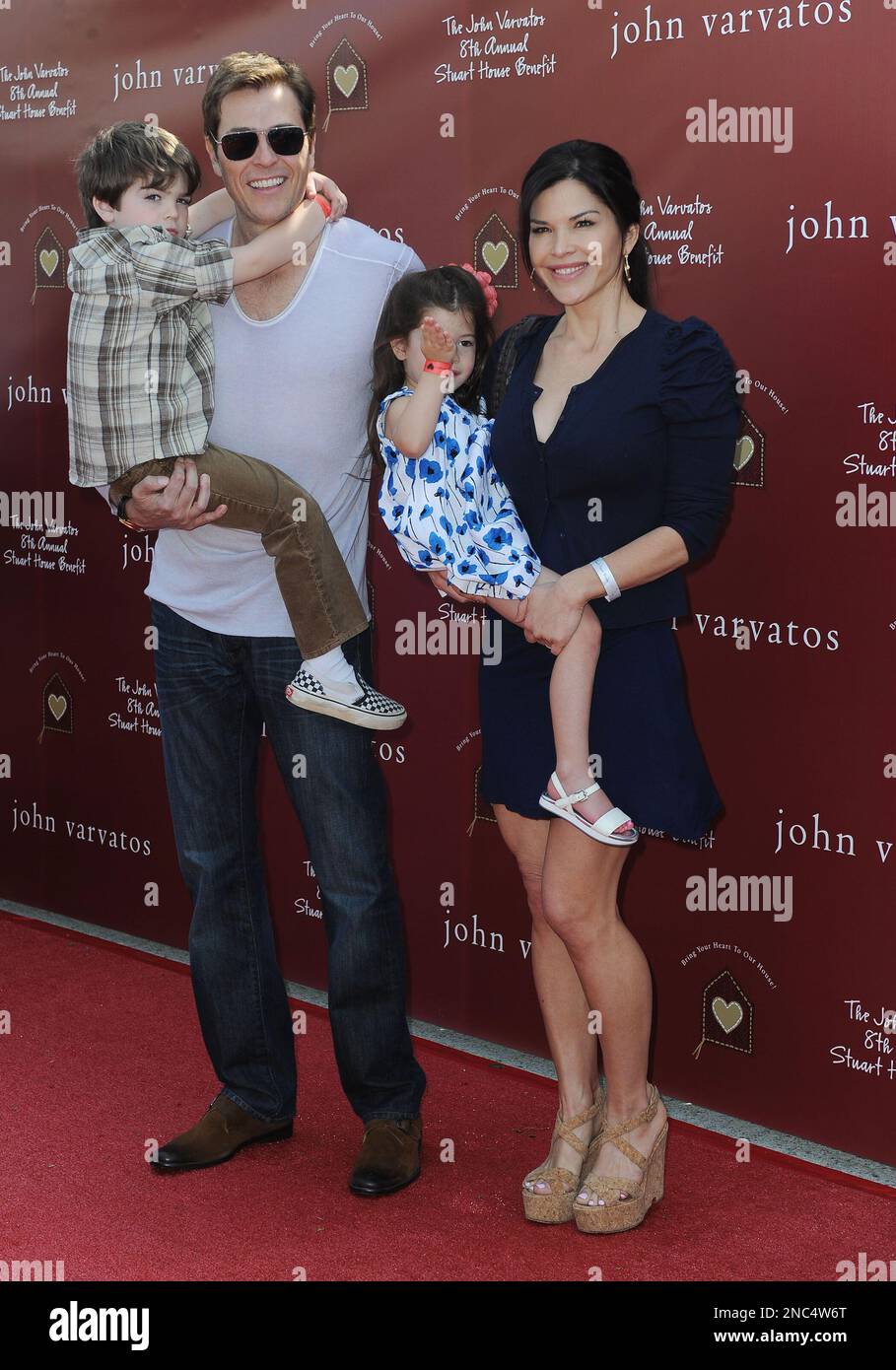 Lauren Sanchez, at right, her daughter, Nikko Gonzalez, her husband, Patrick Whitesell, and his