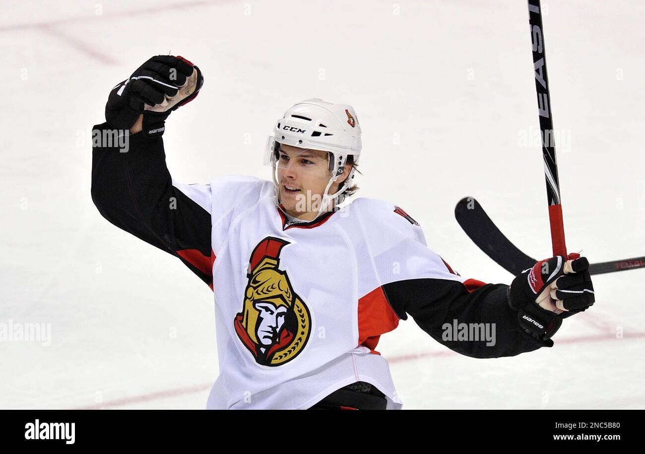 Ottawa Senators defenseman Erik Karlsson (65) celebrates his third ...