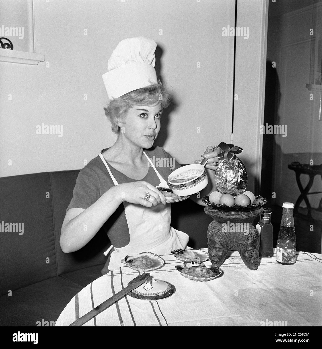 French soprano Mathe Altery cooks her own recipe Easter eggs on April