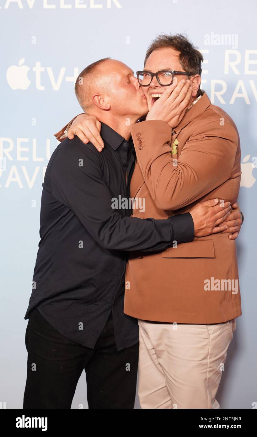 Robert Rinder (left) and Alan Carr attends the European premiere for ...