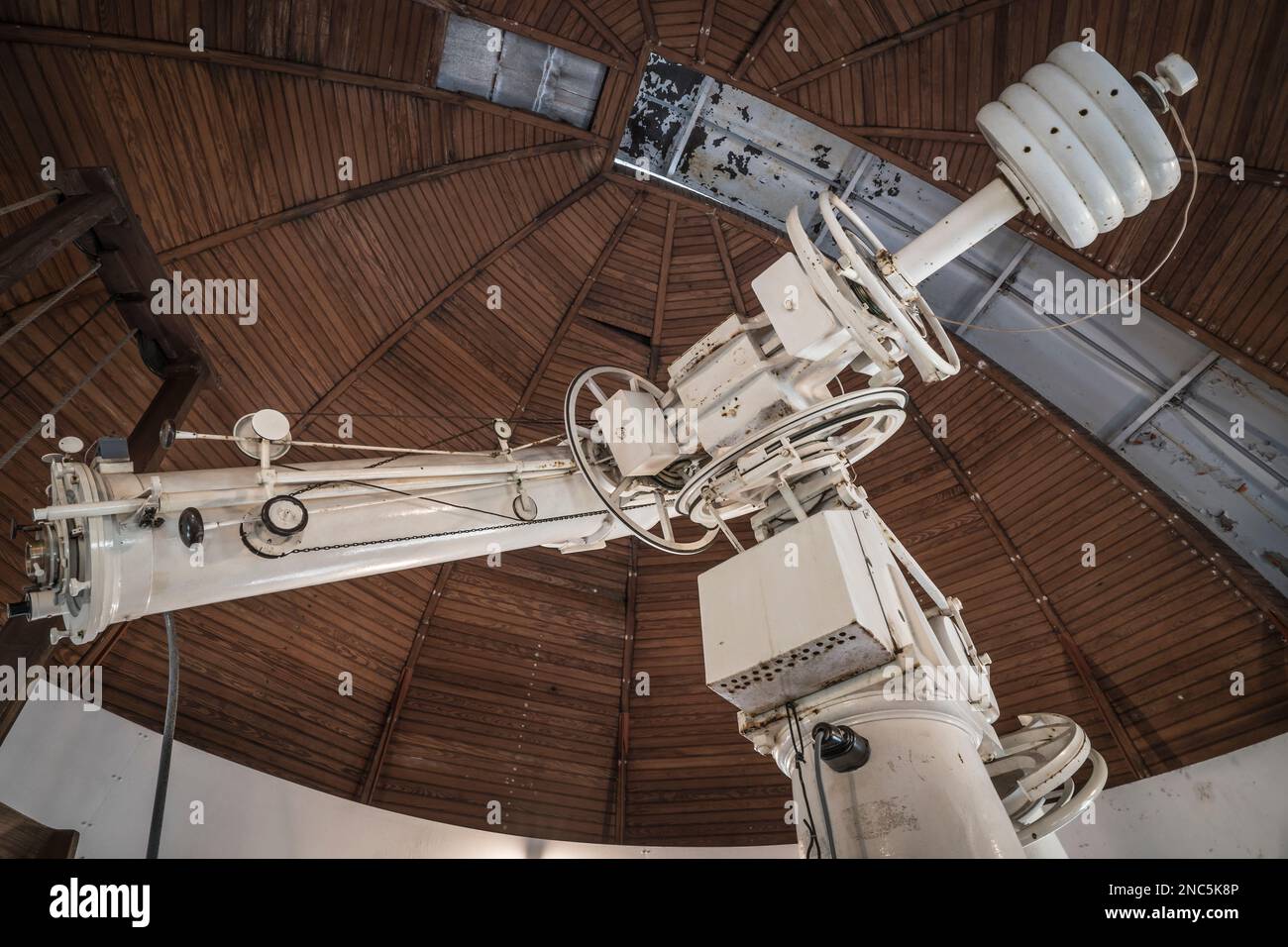 historic telescope in an observatory Stock Photo Alamy