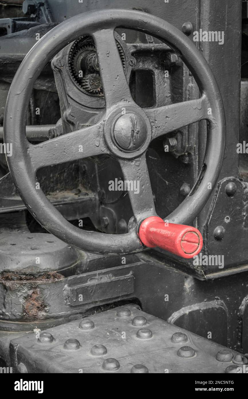 ballistic adjusting unit of a historic cannon Stock Photo
