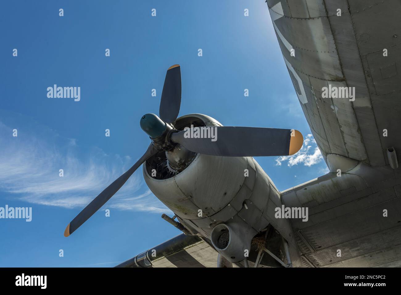 propeller of a historic airplane Stock Photo - Alamy