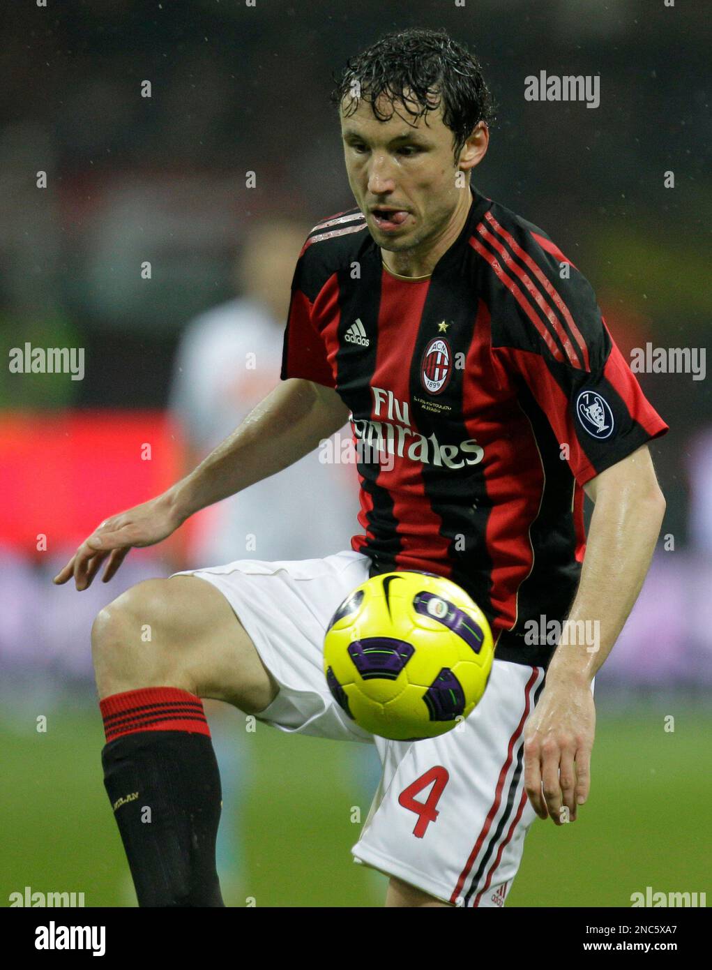 Mark Formilan AC Milan midfielder Mark Van Bommel, of the Netherlands, controls the ...