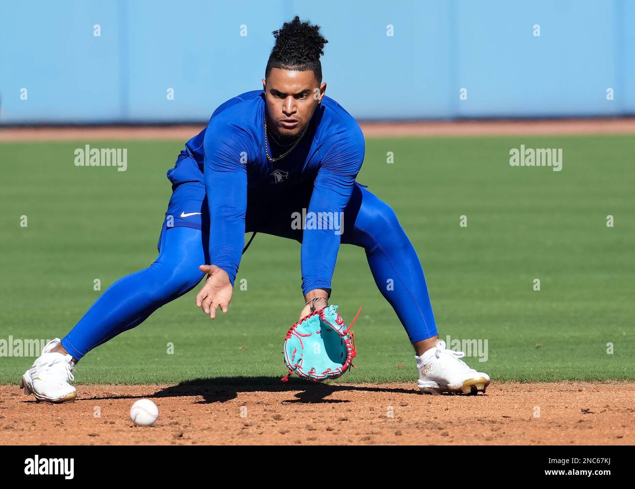 Dunedin, Fla., on Tuesday, February 14, 2023. Toronto Blue Jays second