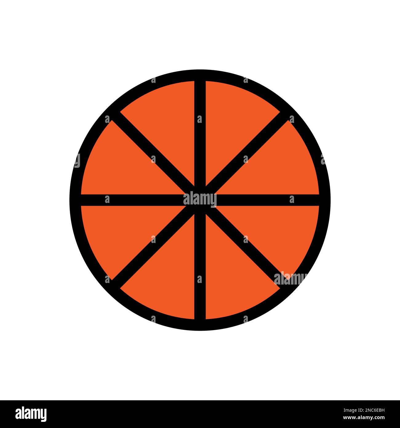Orange icon line isolated on white background. Black flat thin icon on ...