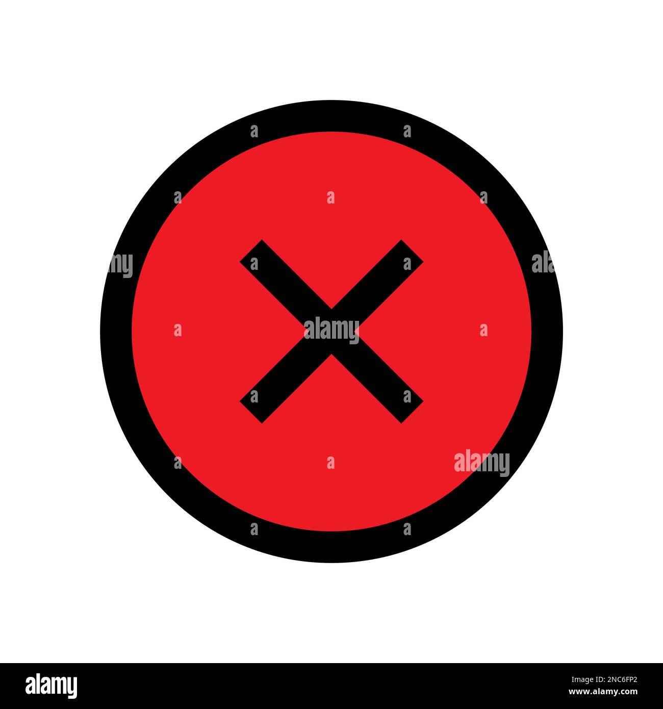 Access blocking icon line isolated on white background. Black flat thin icon on modern outline style. Linear symbol and editable stroke. Simple and pi Stock Vector