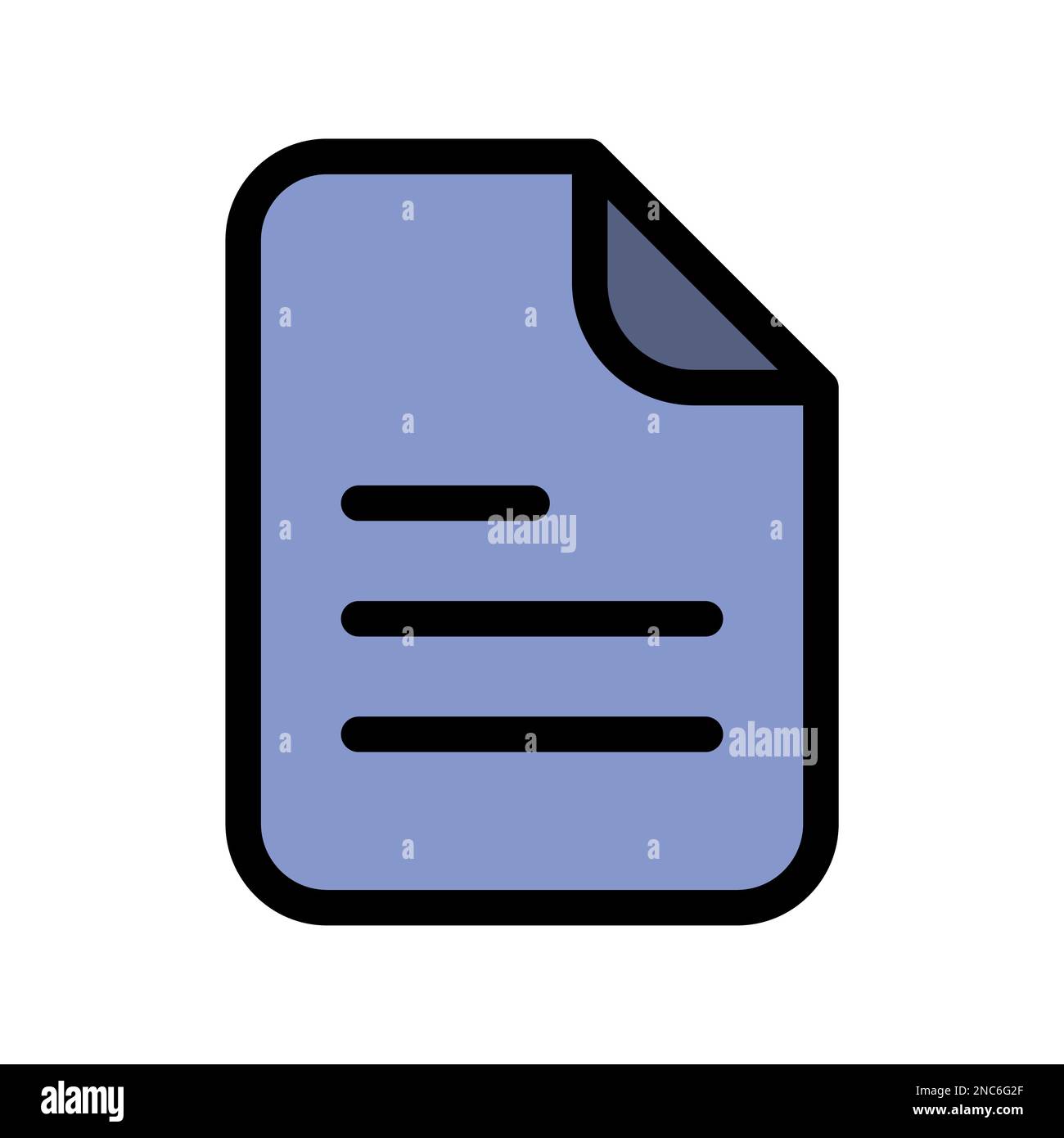 File type icon line isolated on white background. Black flat thin icon ...