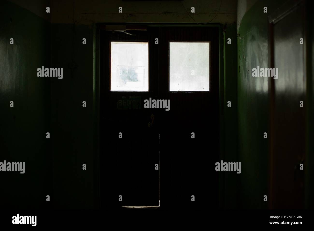 Window opening. Interior details. Window in building. Light in hallway ...