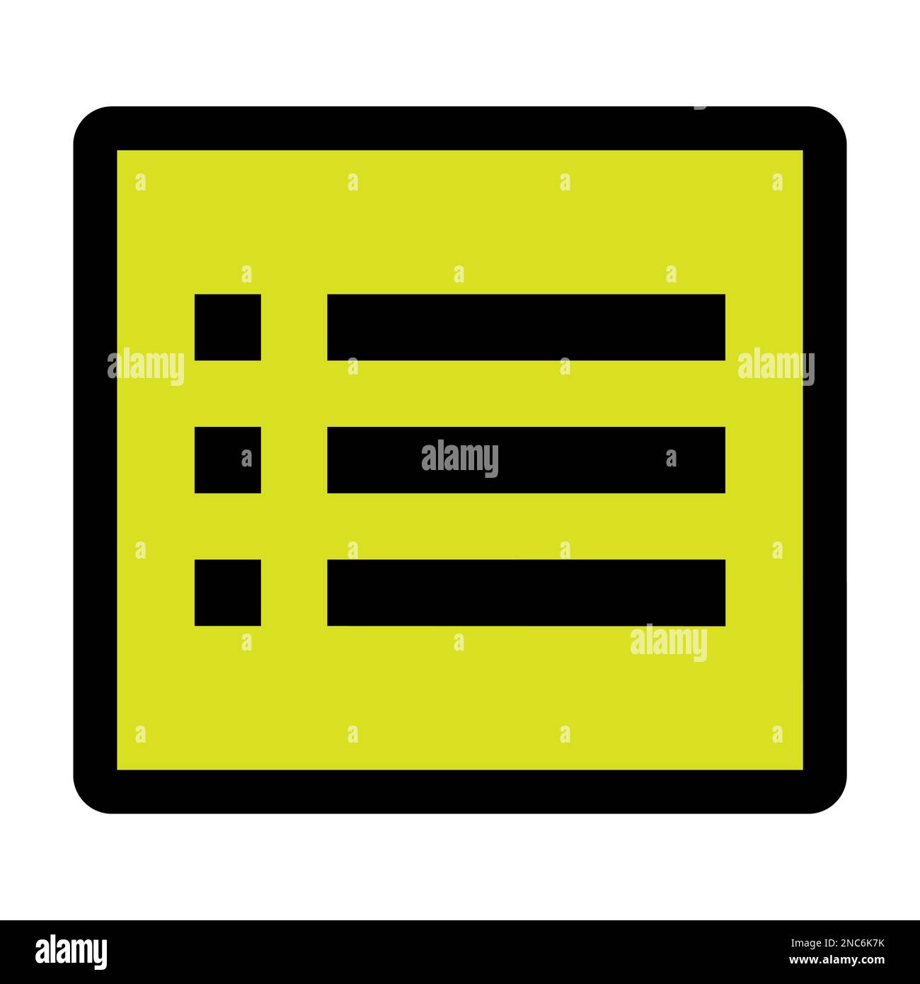 List icon line isolated on white background. Black flat thin icon on ...