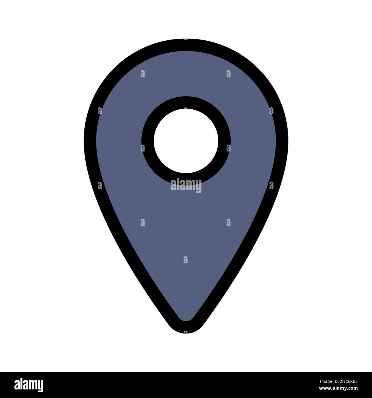 Location icon line isolated on white background. Black flat thin icon ...