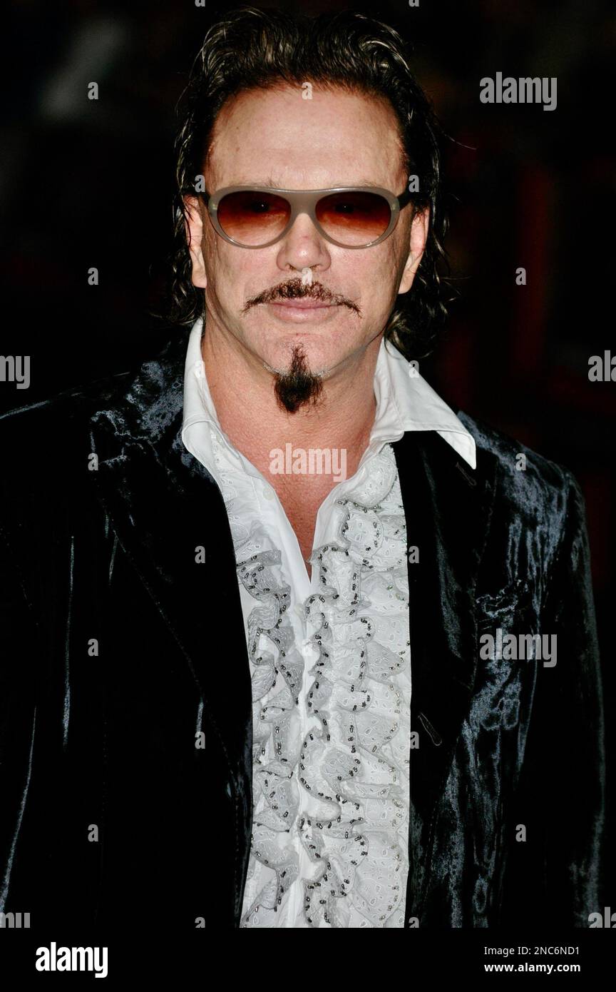 Mickey Rourke. Revolver Premiere, London. UK Stock Photo - Alamy