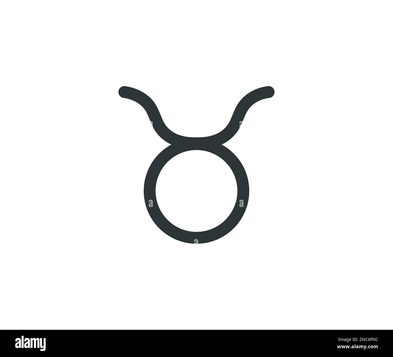 Simple taurus astrological sign. Concept of astrology Stock Vector