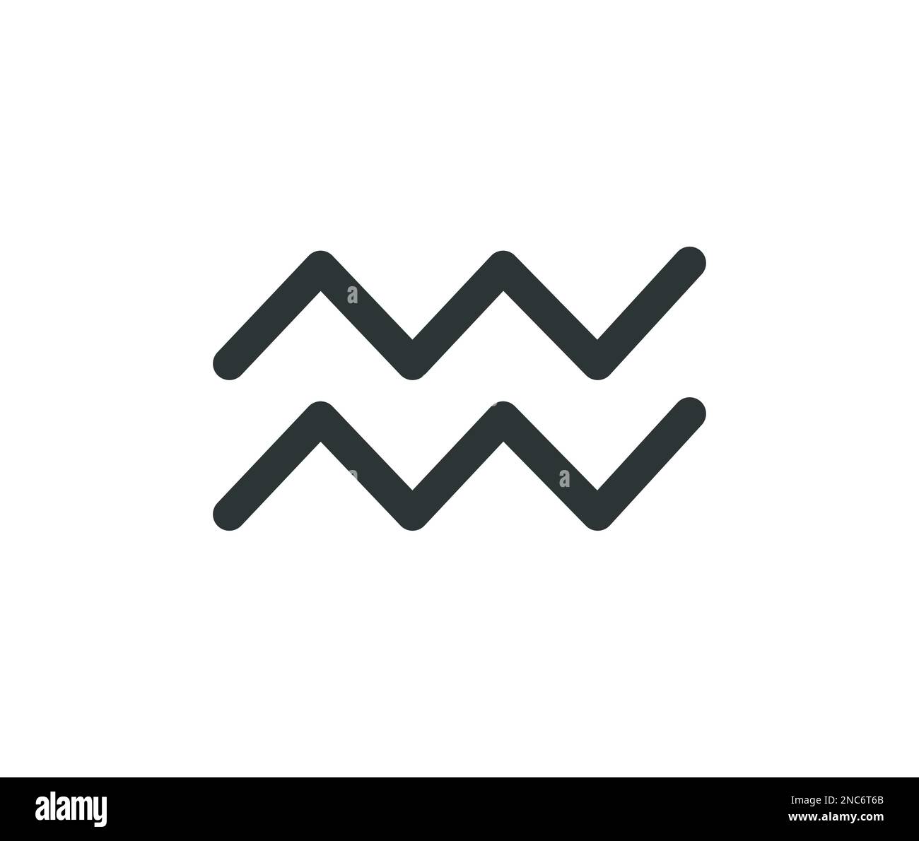 Simple aquarius astrological sign. Concept of astrology Stock Vector