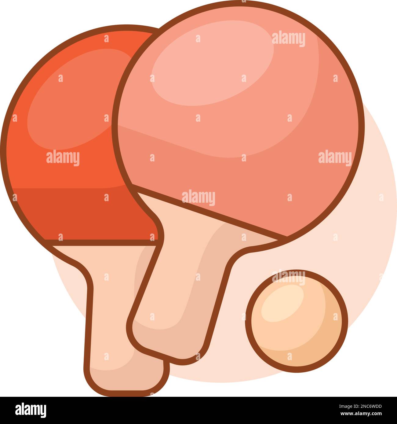 Rackets on table tennis Stock Vector Images - Alamy