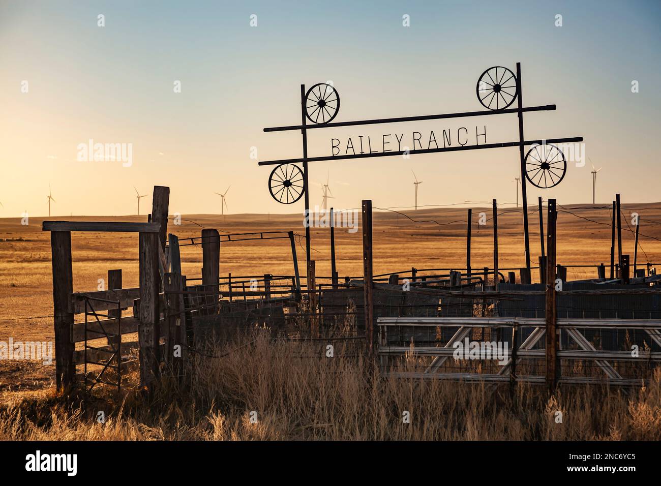 desolate high mountain plains near Hartsel, Colorado Stock Photo