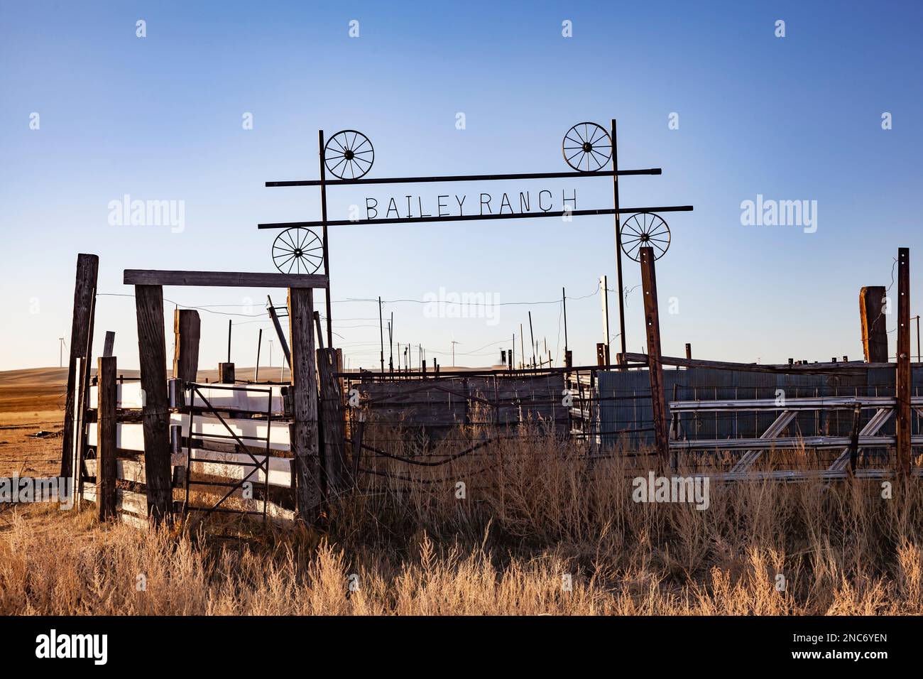 desolate high mountain plains near Hartsel, Colorado Stock Photo