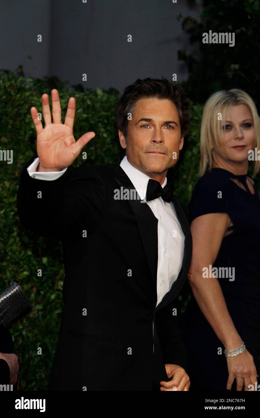 Rob Lowe and Sheryl Berkoff at the Vanity Fair Oscar Party at the