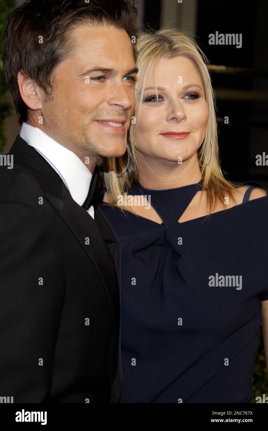 Rob Lowe and Sheryl Berkoff at the Vanity Fair Oscar Party at the
